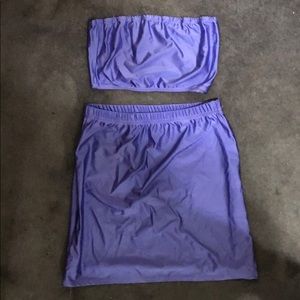Metallic lavender two piece set
